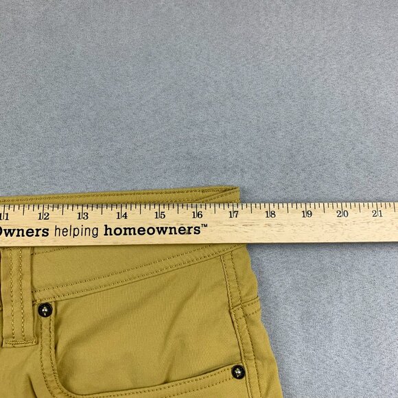 Prana Mens Shorts 34 Yellow Chino Brion 9" Nylon Stretch Outdoor Hiking UPF - Picture 5 of 11